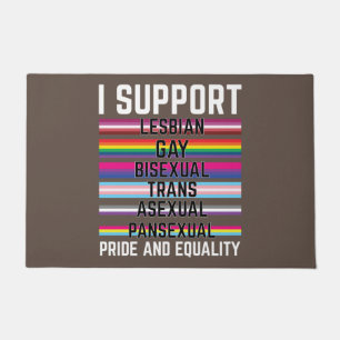 I Support Lesbian Gay Bisexual Trans Asexual Panse Doormat