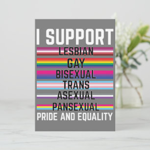 I Support Lesbian Gay Bisexual Trans Asexual Panse Invitation