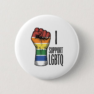 I Support LGBTQ Vintage Pride Fist Shirt Design_1 6 Cm Round Badge