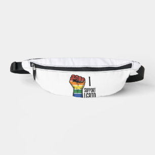 I Support LGBTQ Vintage Pride Fist Shirt Design_1 Bum Bags