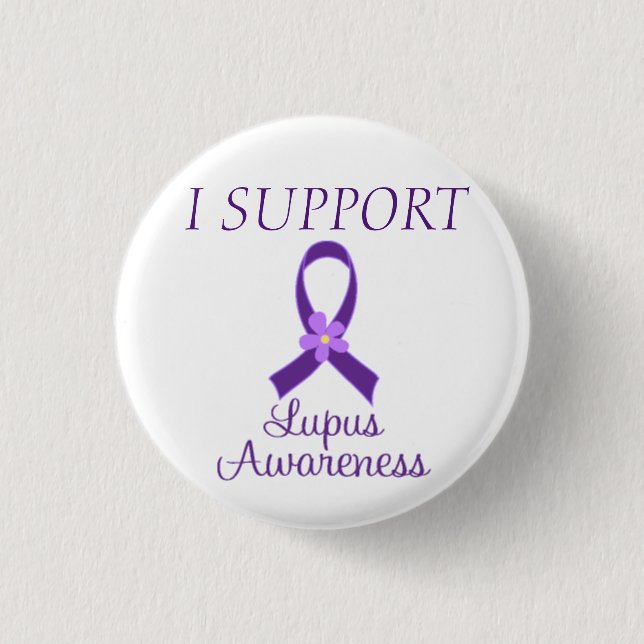 I SUPPORT Lupus Awareness 3 Cm Round Badge (Front)
