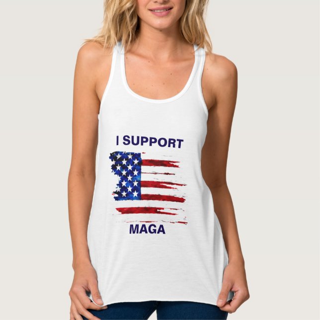 I SUPPORT MAGA  SINGLET (Front)