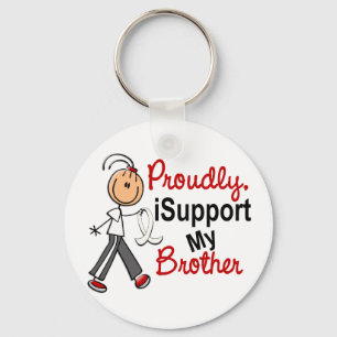 I Support My Brother SFT (Bone / Lung Cancer) Key Ring