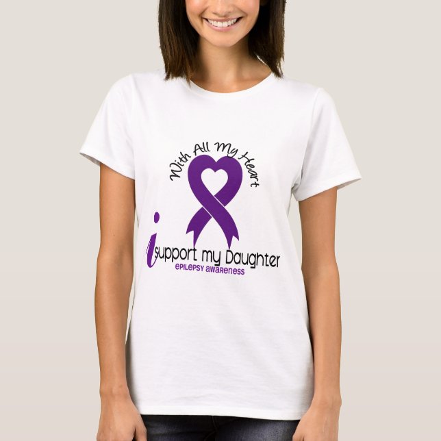 I Support My Daughter Epilepsy T-Shirt (Front)