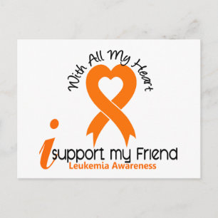 I Support My Friend Leukaemia Postcard