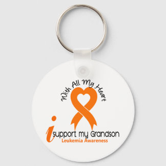 I Support My Grandson Leukaemia Key Ring