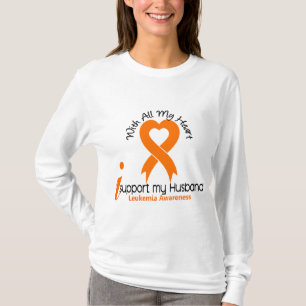 I Support My Husband Leukaemia T-Shirt