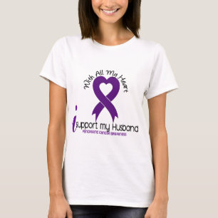 I Support My Husband Pancreatic Cancer T-Shirt