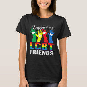 I Support My Lgbt Friends Matching Best Friends Pr T-Shirt