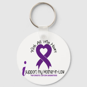 I Support My Mother-In-Law Pancreatic Cancer Key Ring