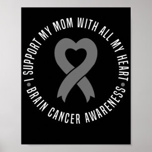 I Support My Mum With All My Heart Brain Tumour Poster