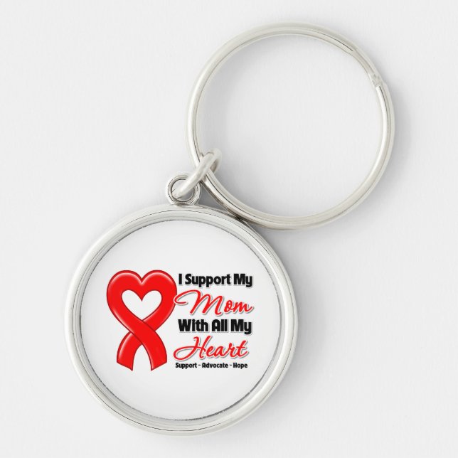 I Support My Mum With All My Heart Key Ring (Front)