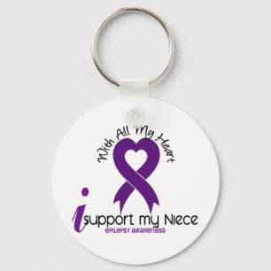 I Support My Niece Epilepsy Key Ring