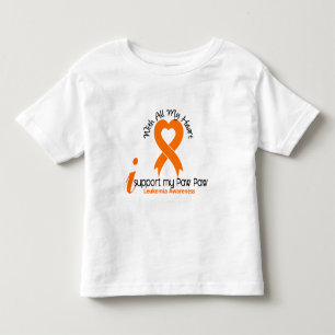 I Support My Paw Paw Leukaemia Toddler T-Shirt