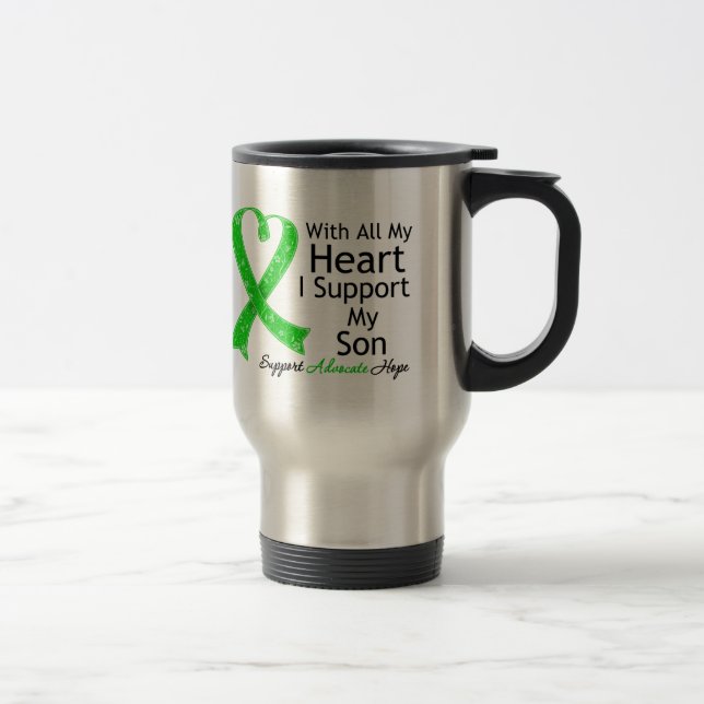 I Support My Son All My Heart Travel Mug (Right)