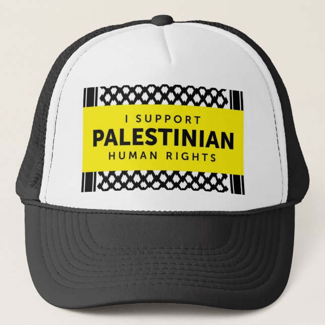 I Support Palestinian Human Rights Hat (Front)