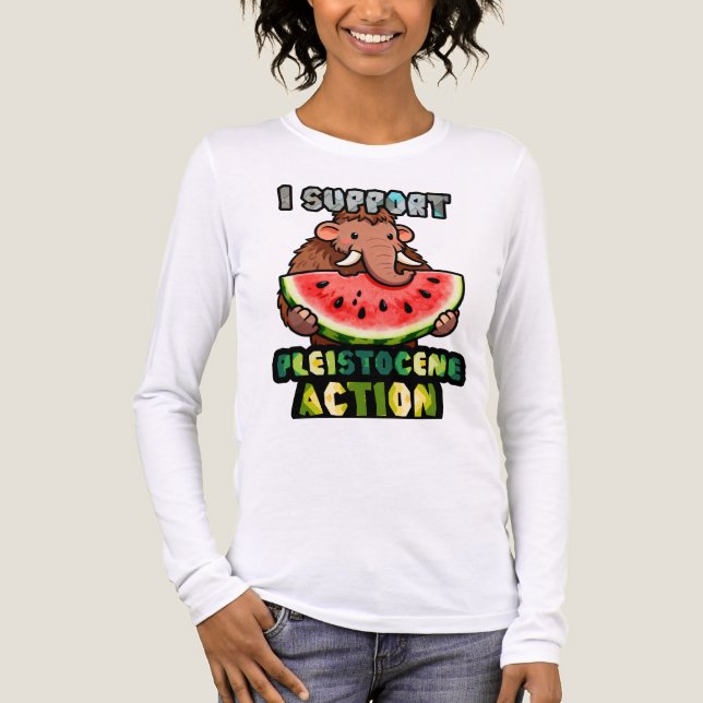 I support Pleistocene Action Tri-Blend Shirt (Front)