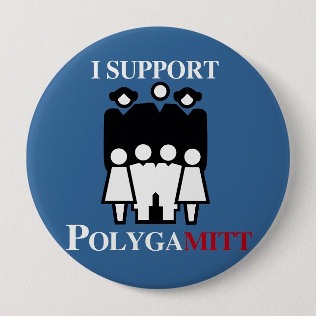 I support Polygamitt.png 10 Cm Round Badge (Front)