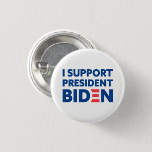 I Support President Biden Custom Colour White 3 Cm Round Badge