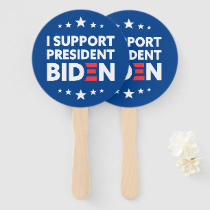 I Support President Biden Stars Custom Colour Hand Fan