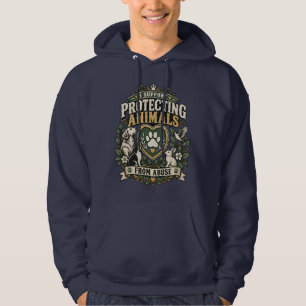 I Support Protecting Animals from Abuse Paw Heart Hoodie