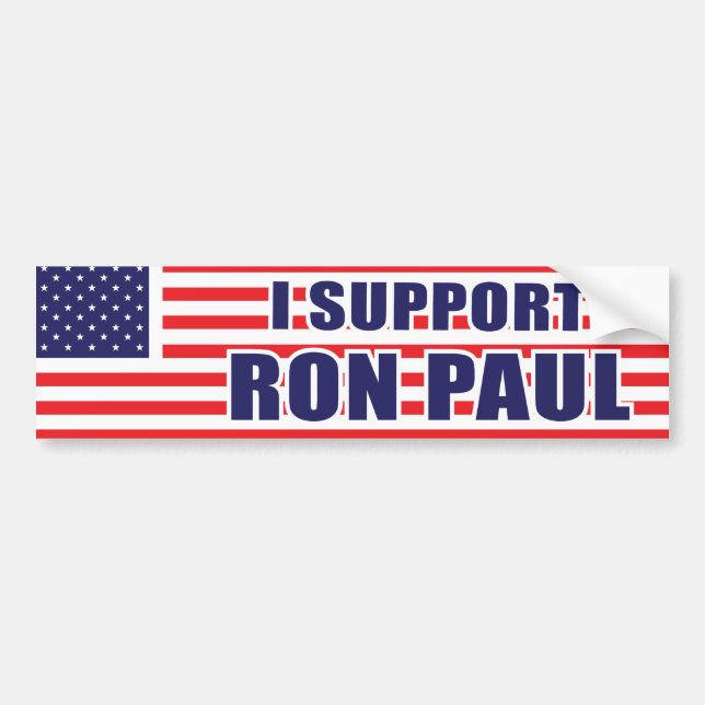I Support Ron Paul Bumper Sticker (Front)