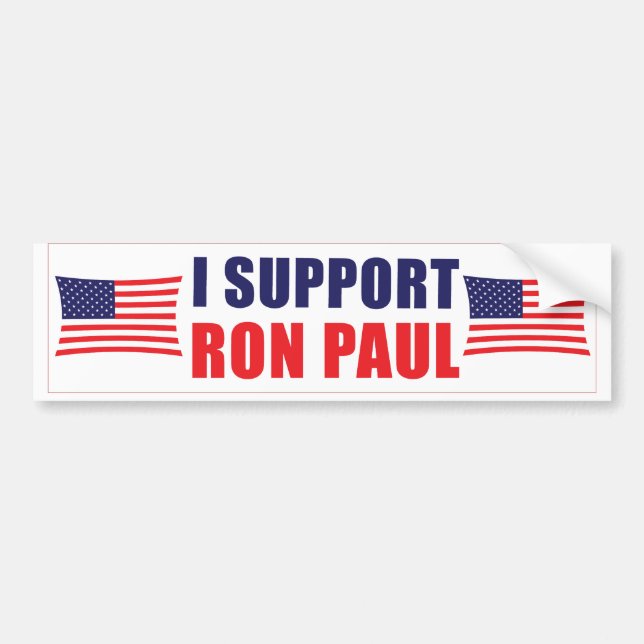I Support Ron Paul Bumper Sticker (Front)