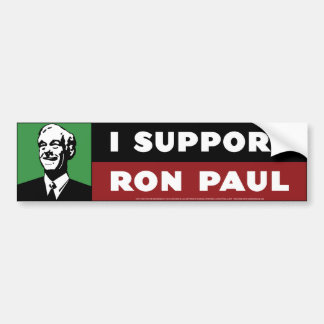 I Support Ron Paul - Green Bumper Sticker