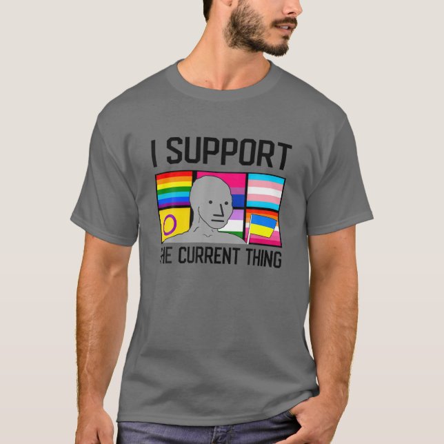 I Support The Current Thing Funny Saying Quote Men T-Shirt (Front)