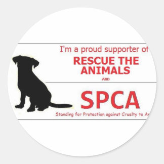 "I Support the SPCA..." Classic Round Sticker