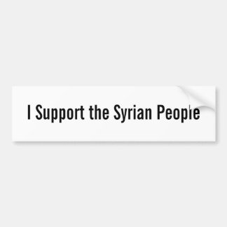 I Support the Syrian People Bumper Sticker