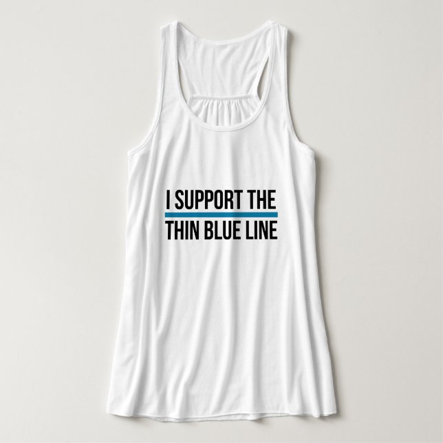 I Support The Thin Blue Line Singlet (Design Front)