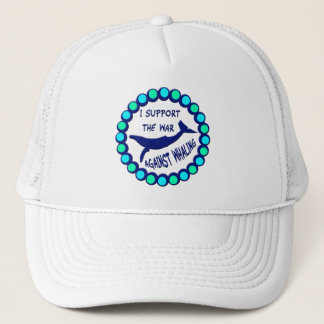 I SUPPORT THE WAR AGAINST WHALING TRUCKER HAT