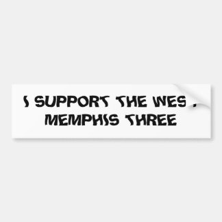 I SUPPORT THE WEST MEMPHIS THREE BUMPER STICKER