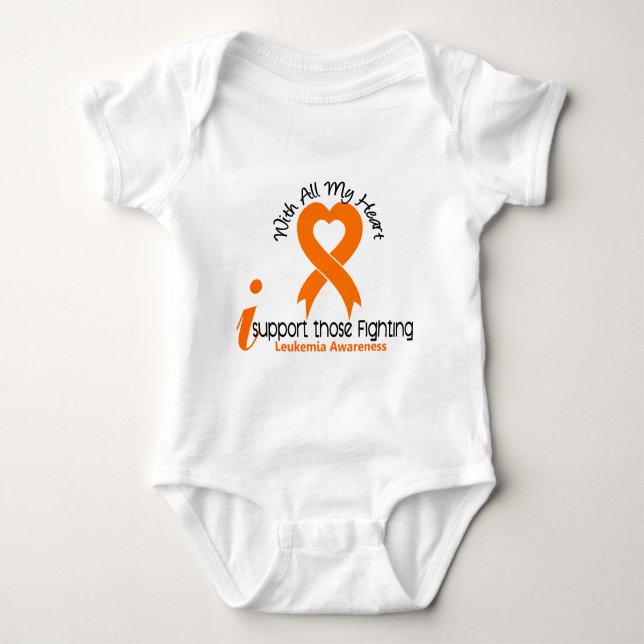I Support Those Fighting Leukaemia Baby Bodysuit (Front)