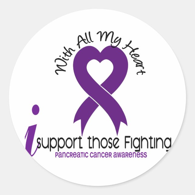 I Support Those Fighting Pancreatic Cancer Classic Round Sticker (Front)