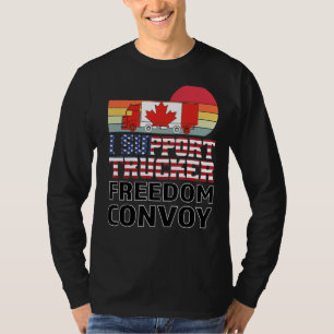 I Support Truckers Freedom Convoy 2022 Usa Canada T-Shirt