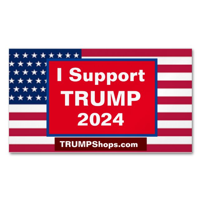 I Support TRUMP 2024 pack of 25 magnetic cards (Front)