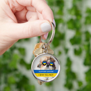 I support Ukraine I Shih Tzu Not Key Ring