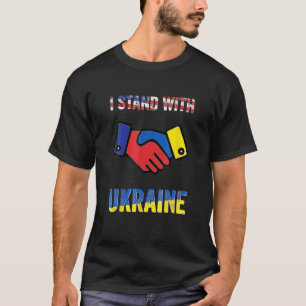 I Support Ukraine Side With Ukraine American Flag T-Shirt