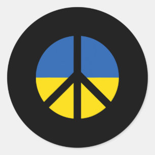 I Support Ukraine Stand With Ukraine Ukrainian Fla Classic Round Sticker