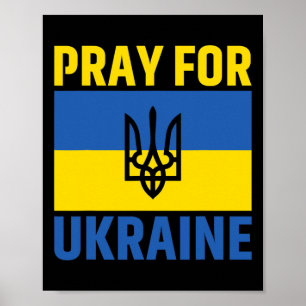 I Support Ukraine Stand With Ukraine Ukrainian Fla Poster