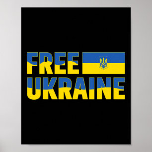 I Support Ukraine Stand With Ukraine Ukrainian Fla Poster