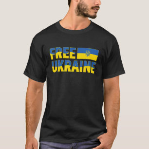 I Support Ukraine Stand With Ukraine Ukrainian Fla T-Shirt