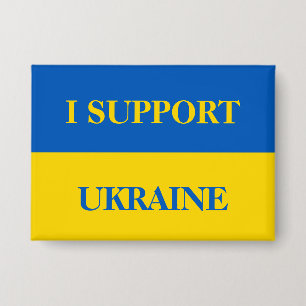 I support Ukraine. Ukrainian flag.