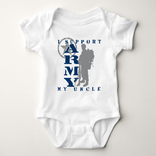 I Support Uncle 2 - ARMY Baby Bodysuit (Front)