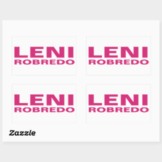 I Support Vice President LENI Robredo CUSTOMIZABLE Rectangular Sticker