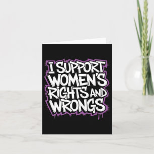 I Support Women's Rights Sticker Card
