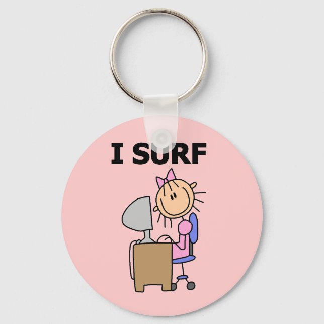 I Surf the Web Key Ring (Front)