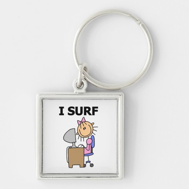 I Surf the Web Key Ring (Front)
